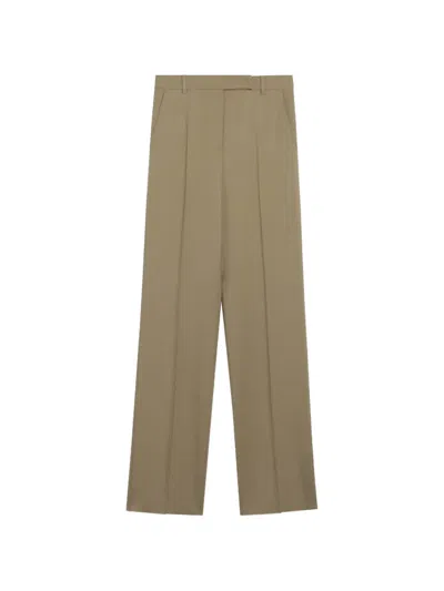 Max Mara Pressed-crease Tailored Trousers In Brown