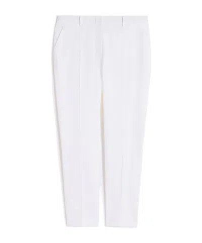 Max Mara Pressed-crease Trousers In White
