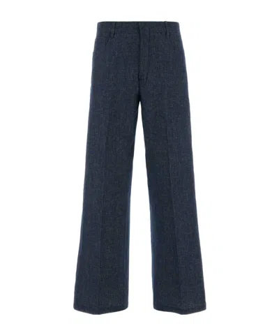 Max Mara Pressed-crease Wide-leg Jeans In Blue
