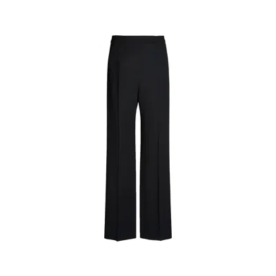 Max Mara Pressed-crease Wide-leg Trousers In Black