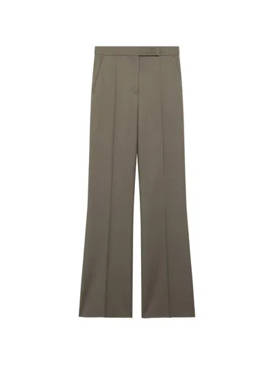 Max Mara Tailored Trousers Pleated Front Wide Leg In Gray