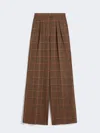 Max Mara Prince Of Wales Jersey Trousers In Brown