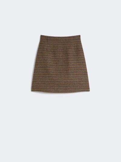 Max Mara Prince Of Wales Short Skirt In Multi