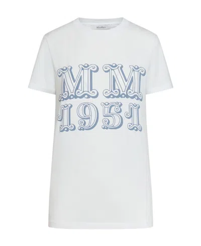 Max Mara Print Short Sleeve T-shirt In White