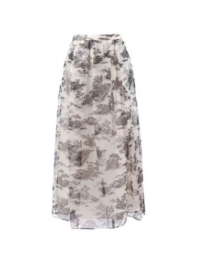 Max Mara Print Skirt In Pink