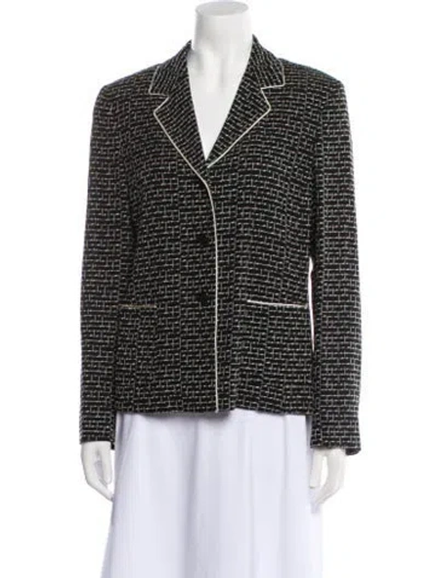 Pre-owned Max Mara Printed Blazer In Black