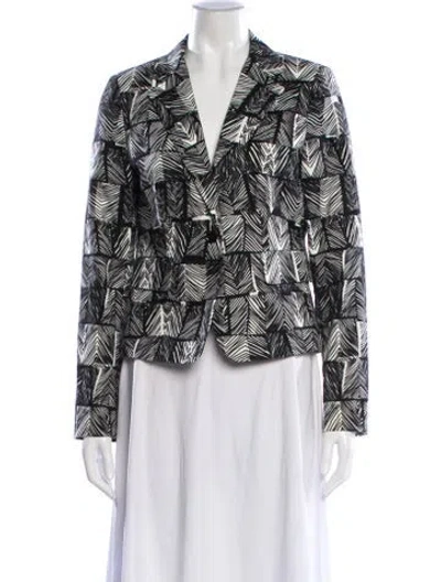 Pre-owned Max Mara Printed Blazer In Black