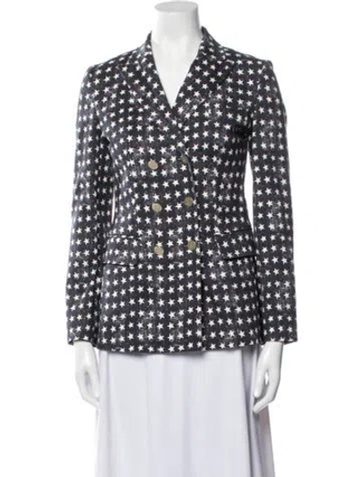 Pre-owned Max Mara Printed Blazer In Blue