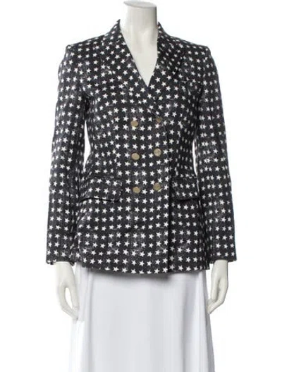 Pre-owned Max Mara Printed Blazer In Blue