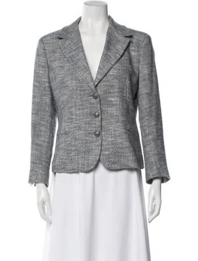 Pre-owned Max Mara Printed Blazer In Gray