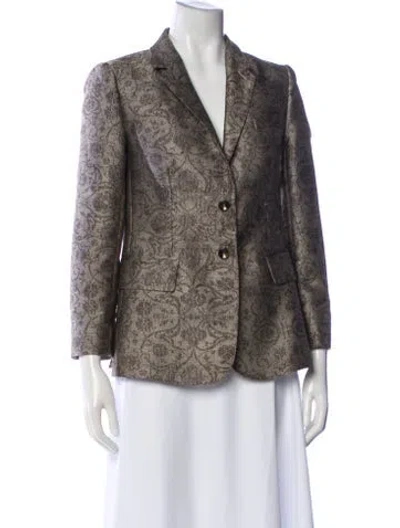 Pre-owned Max Mara Printed Blazer In Neutral