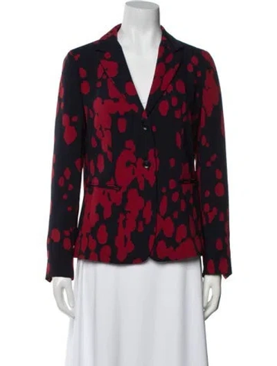 Pre-owned Max Mara Printed Blazer In Red