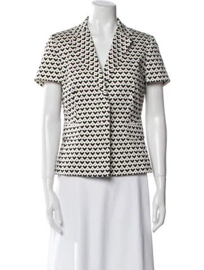 Pre-owned Max Mara Printed Blazer In White
