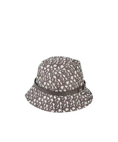 Max Mara Printed Bucket Hat In Gray