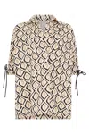 Max Mara Printed Cotton Blouse In Multi