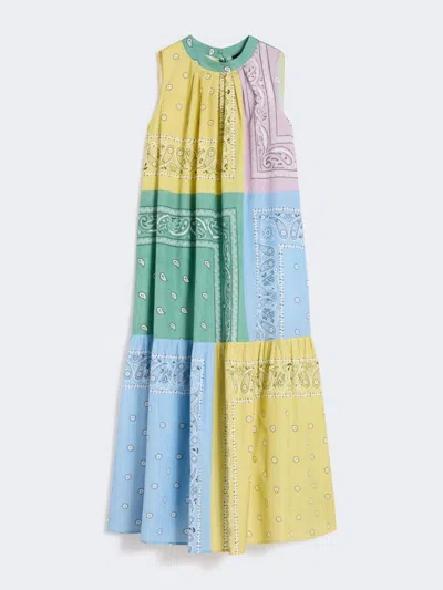 Max Mara Printed Cotton Poplin Dress In Multi