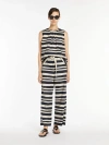 Max Mara Printed Cotton Top In Ultramarine