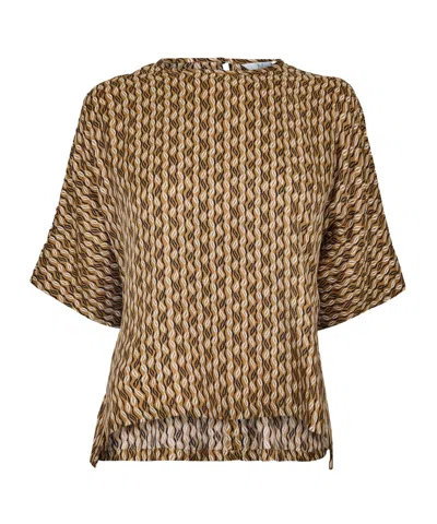 Max Mara Printed Cover-up In Brown