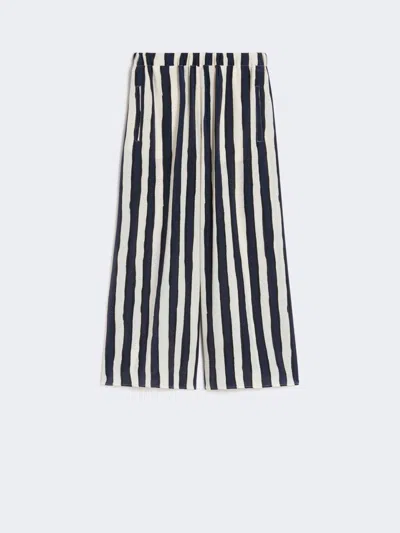 Max Mara Printed Crêpe De Chine Trousers In Multi