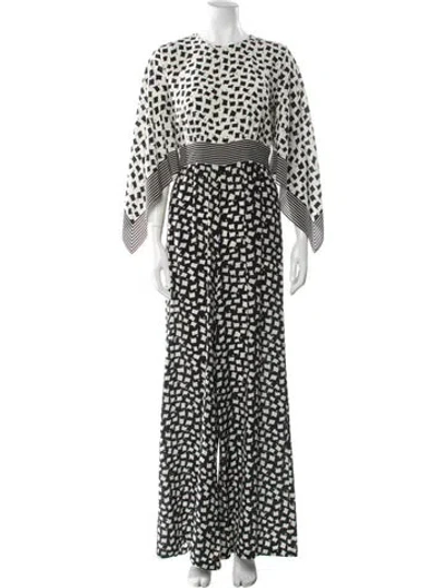 Pre-owned Max Mara Printed Crew Neck Jumpsuit In Multi