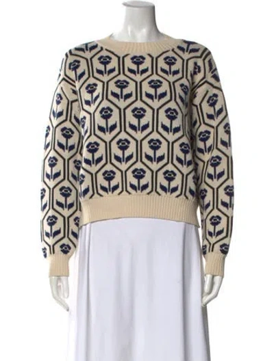 Pre-owned Max Mara Printed Crew Neck Sweater