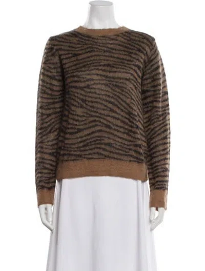 Pre-owned Max Mara Printed Crew Neck Sweater W/ Tags