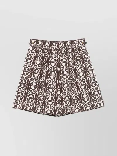 MAX MARA PRINTED DESIGN COTTON SHORTS
