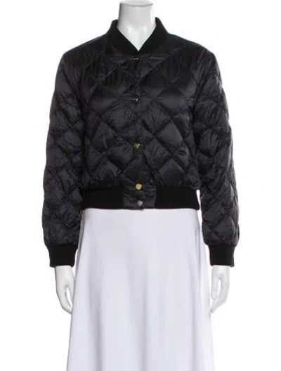 Pre-owned Max Mara Printed Down Jacket In Black