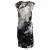 Max Mara Printed Dress In Blue Silk