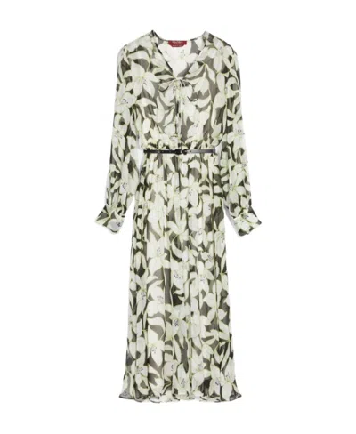 Max Mara Printed Dress In Multicolore