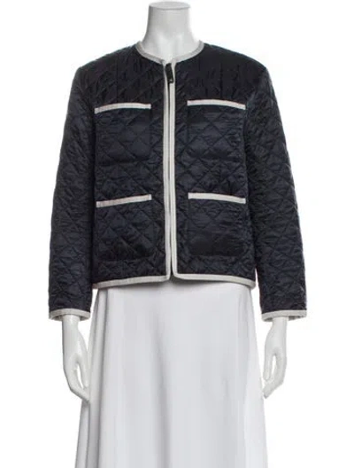 Pre-owned Max Mara Printed Evening Jacket W/ Tags In Blue