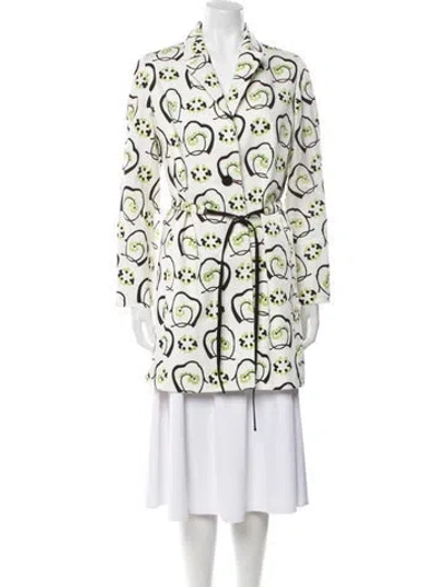 Pre-owned Max Mara Printed Evening Jacket In White