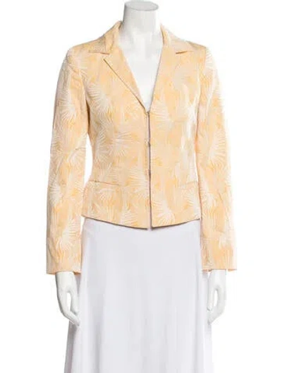Pre-owned Max Mara Printed Evening Jacket In Yellow