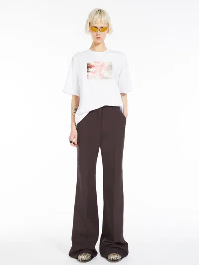 Max Mara Printed Jersey T-shirt In White