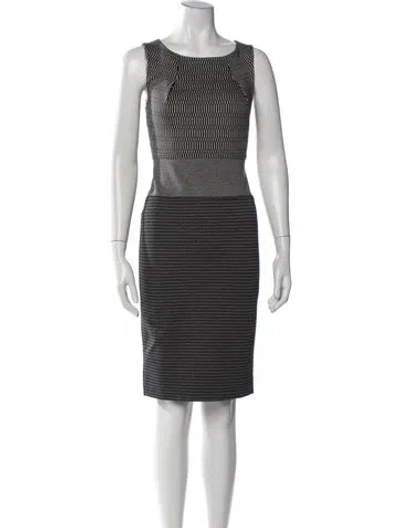 Pre-owned Max Mara Printed Knee-length Dress In Black