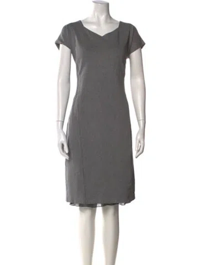 Pre-owned Max Mara Printed Knee-length Dress In Blue