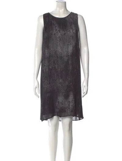 Pre-owned Max Mara Printed Knee-length Dress In Gray