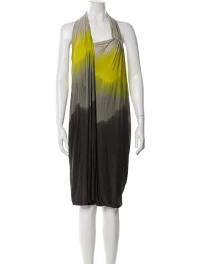 Pre-owned Max Mara Printed Knee-length Dress In Green