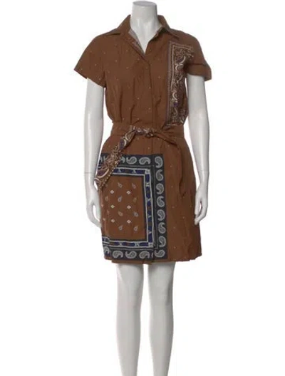 Pre-owned Max Mara Printed Knee-length Dress In Multi