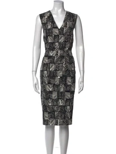 Pre-owned Max Mara Printed Knee-length Dress In Multi