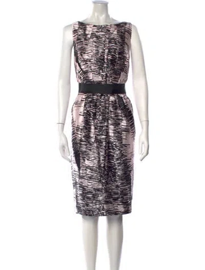 Pre-owned Max Mara Printed Knee-length Dress In Pink
