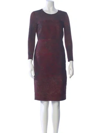 Pre-owned Max Mara Printed Knee-length Dress In Purple