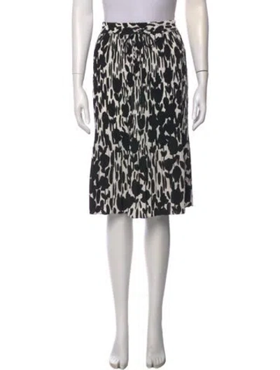 Pre-owned Max Mara Printed Knee-length Skirt In Black
