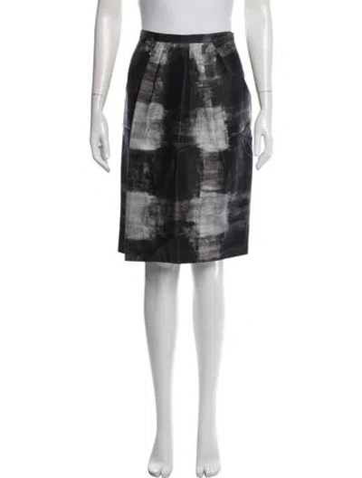 Pre-owned Max Mara Printed Knee-length Skirt In Black