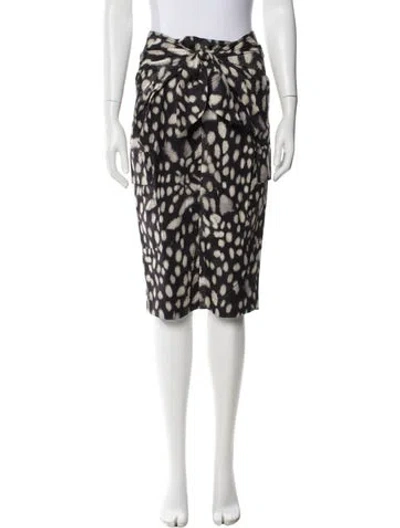Pre-owned Max Mara Printed Knee-length Skirt In Gray