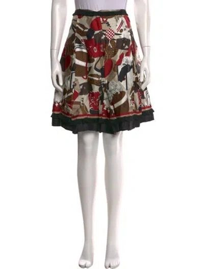 Pre-owned Max Mara Printed Knee-length Skirt In Multi