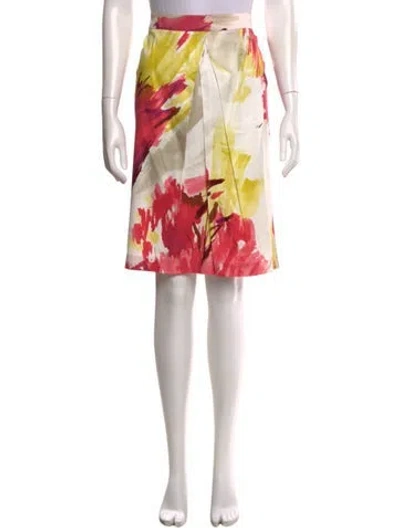 Pre-owned Max Mara Printed Knee-length Skirt In Pink