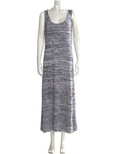 Pre-owned Max Mara Printed Long Dress In Black