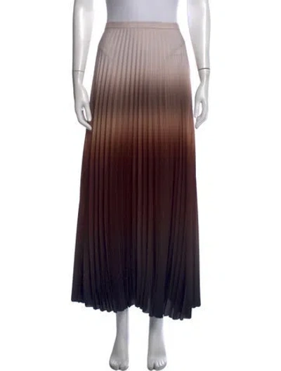 Pre-owned Max Mara Printed Long Skirt In Brown