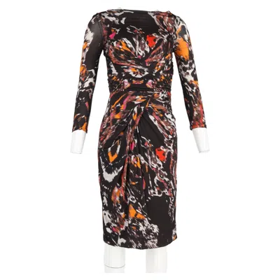 Max Mara Printed Midi Dress In Multicolor Viscose